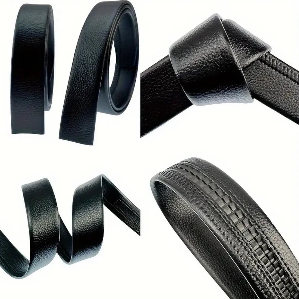 Black Leather Belt with G Buckle - Picture 3 of 8